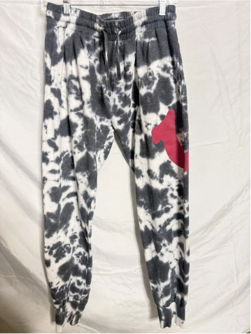True Religion Men's Gray Tie-Dye Classic Joggers Sweatpants Size Medium